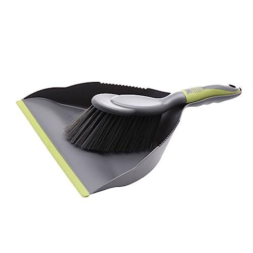 COLLBATH 1 Set Broom Cleaning Brush Kid Broom Computer Keyboard Shovel Dustpan with Handle Car Tabletop Dustpan Table Cleaning Brush Table Crumb Brush Crumb Cleaner Desktop Whisk Pp Green