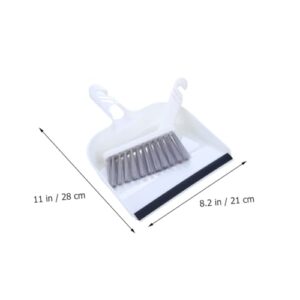 2 Sets Cleaning Brush Home Cleaning Accessory Kitchen Mini Pan Table Cleaning Tool Mini Hand Broom Shovel Brush Combination Mini Dustpan Household Cleaning Supplies Plastic White Healeved