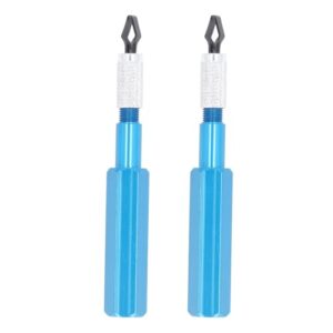 2 Set Floor Skiving Knife with Aluminum Alloy Handle PVC Plastic Skiving Knife 4Pcs HSS Blades PVC Flooring Corners Trimming Tool