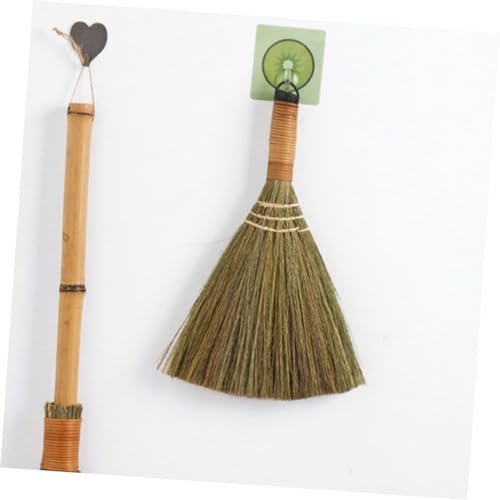 VILLFUL Straw Broom Cleaning Brush Cleaning Brooms Desktop Cleaning Broom Hand-Made Broom Hand Broom Household Brooms Manual Broom Household Dust Brush Broom for Office Table Desktop Broom