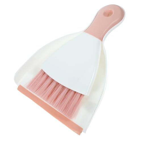 GOOHOCHY 1 Set Dustpan and Broom Set Mini Housekeeping Broom Drill Car Cleaning Brush Interior Whisk Broom Desktop Dustpan Car Detailing Brushes Car Broom Electric Dusting & Pink Trp