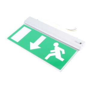 led emergency exit lighting sign safety evacuation indicator light acrylic stable wear proof sturdy for mall supermarket hospital hotel [110‑220v]