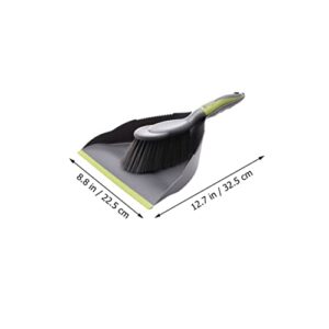 COLLBATH 1 Set Broom Cleaning Brush Kid Broom Computer Keyboard Shovel Dustpan with Handle Car Tabletop Dustpan Table Cleaning Brush Table Crumb Brush Crumb Cleaner Desktop Whisk Pp Green