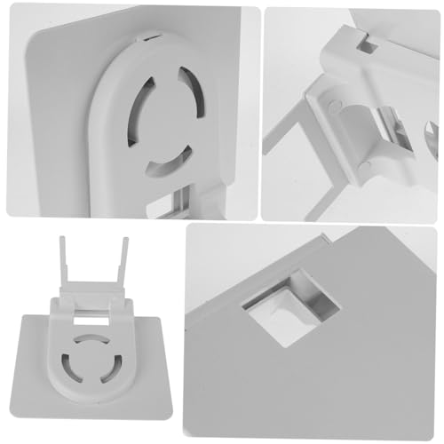 VILLFUL Wall Bracket Bathroom Electrical Outlet Shelf Outlet Shelf for Home Wall Outlet Shelf Router Wall Mount Bracket Storage Shelf for Outlet Wall Mount Router Shelf Plastic White