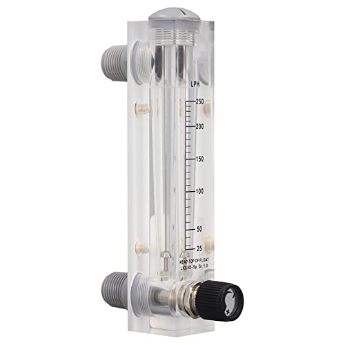 Panel Meter, High Accuracy Water Liquid Meter, Transparent Acrylic Material, Large Measurement Range 25 250LPH, for Liquid Medium Rate Measurement and Control