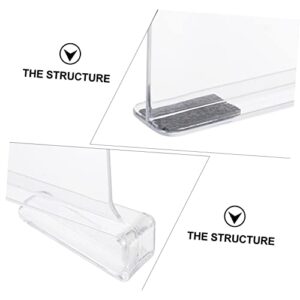 KITANDOVE 2pcs Clothes Board Drawer Separators Clothing Drawer Dividers Closet Shelf Divider Clear Shelf Closet Dividers Closet Shelf Separator Clear Wardrobe Partitions Drawers Dividers Abs