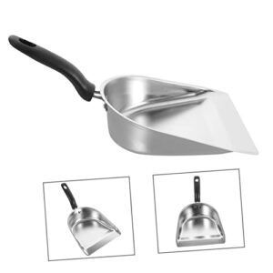 BCOATH Dustpan and Shovel Set Wide Dust Pan Portable Pet Cleaning Shovel Outdoor Dustpan Flask Dustpan with Handle Standing Scooper for Dust Decorating Scoops Industrial Bakelite Silver