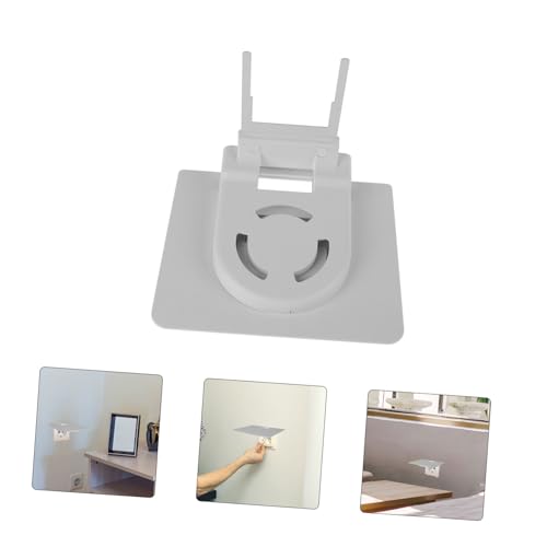 SOESFOUFU Wall Bracket Wall Outlet Organizer Router Wall Mount Bracket Outlet Storage Shelf for Home Wall Outlet Rack Outlet Shelf for Home Floating Router Rack Router Holder White Plastic