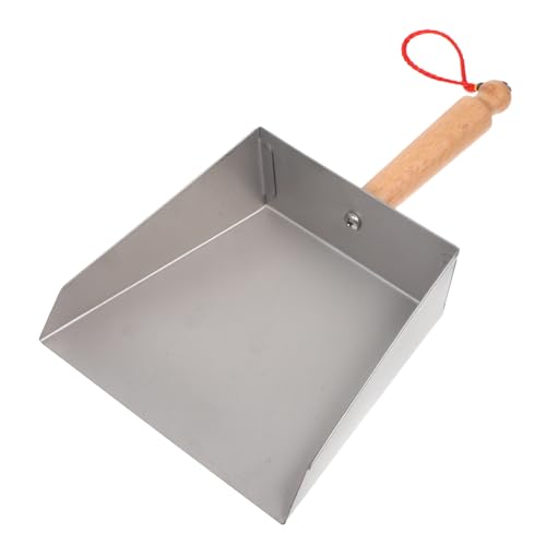 COOLHIYA 1pc Kitchen Table Dustpan Desk Cleaner Dustpan Aluminum Pan Commercial Desktop Household Cleaner Duster Dustpan Long Handle Dusting Pan Desk for Car Silver Stainless Steel