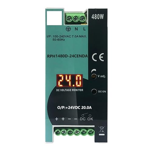 480W 24V 36V Digital Rail Switch Power Supply 24V DC Stabilized PFC Industrial Control Power Supply(RPH1480D-36CENDA)