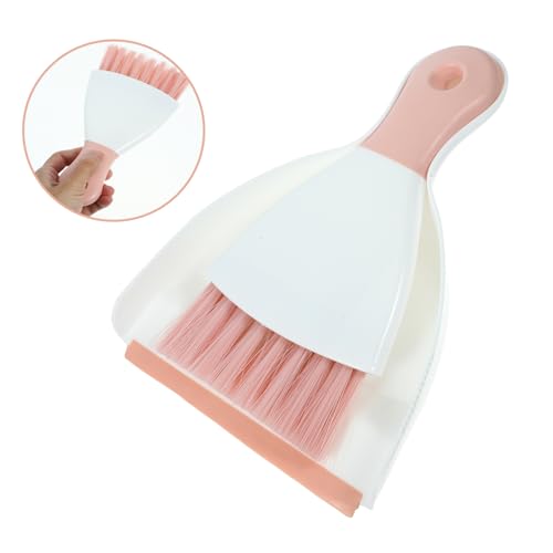 GOOHOCHY 1 Set Dustpan and Broom Set Mini Housekeeping Broom Drill Car Cleaning Brush Interior Whisk Broom Desktop Dustpan Car Detailing Brushes Car Broom Electric Dusting & Pink Trp