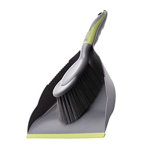 COOLHIYA 1 Set Broom Cleaning Brush Handle Computer Broom Mini Broom Dustpan Car Air Outlet Pet Brush Desktop Broom Mini Dustpan and Broom Duster Keyboard Pet Dustpan Green