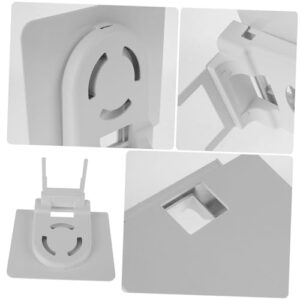 SOESFOUFU Wall Bracket Wall Outlet Organizer Router Wall Mount Bracket Outlet Storage Shelf for Home Wall Outlet Rack Outlet Shelf for Home Floating Router Rack Router Holder White Plastic