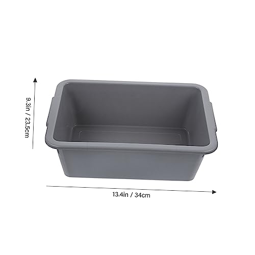 WHAMVOX Bus Tub Bin Commercial Tote Tubs Washing Basin Tub Utility Tote Busser Commercial Tote Tub for Home Rectangular Foot Soak Tub Bucket Dish Washing Tub Collapsable Pan Plastic Grey