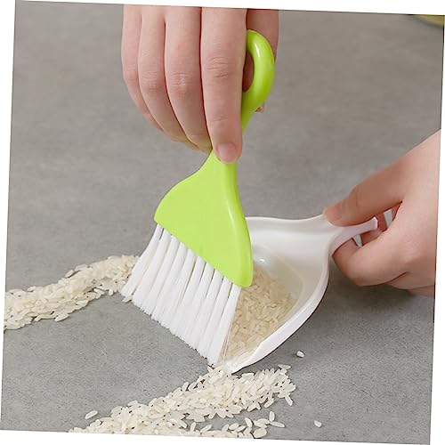 COLLBATH 2 Sets Cleaning Dustpan Cleaning Brush Cleaning Tools Kid Broom Hand Broom Handled Dustpan Broom Dustpan and Brush Mini Broom Mini Dusting Broom Tent Broom Hand Sweeping Brush