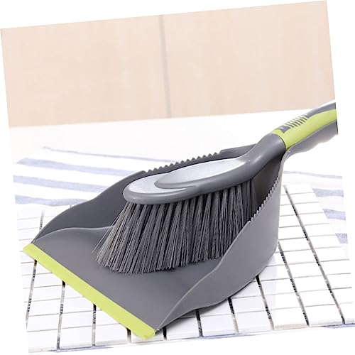 COOLHIYA 1 Set Broom Cleaning Brush Handle Computer Broom Mini Broom Dustpan Car Air Outlet Pet Brush Desktop Broom Mini Dustpan and Broom Duster Keyboard Pet Dustpan Green