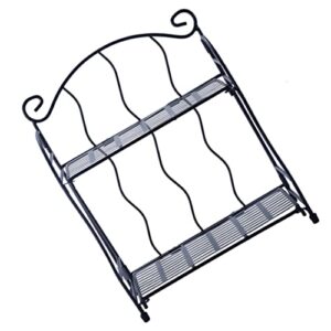 vosarea 1pc black office shelf metal sheet sundries holder storage racks toiletry holder rack