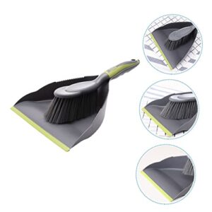 COLLBATH 1 Set Broom Cleaning Brush Kid Broom Computer Keyboard Shovel Dustpan with Handle Car Tabletop Dustpan Table Cleaning Brush Table Crumb Brush Crumb Cleaner Desktop Whisk Pp Green