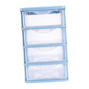 ohphcall 1pc box shelf storage box makeup drawer organizer kitchen office storage cabinet organizer drawer storage clear shelves units de clothes dresser makeup storage case plastic pp blue