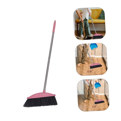 TOGEVAL Stainless Steel Pink Household Floor Clean Broom Broom Wiper Outside Plastic