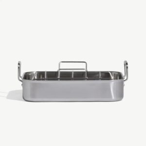 Made In Cookware - Stainless Clad Roasting Pan - 3-Ply Stainless Clad - Professional Cookware - Crafted in Thailand