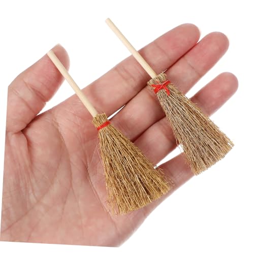 Healeved 10pcs Broom Witch Hanging Witches Broomstick Party Witch Hangings Prop Halloween Hanging Embellishment Halloween Ghost Decoration Miniature Toys Halloween Witch Broomstick Cauldron