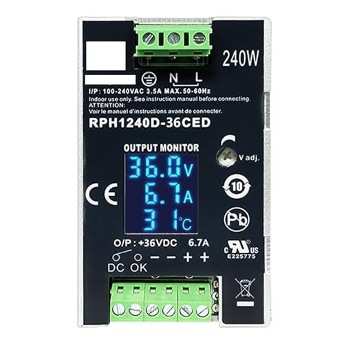 240W 36V 24V 48V Digital Display Rail Industrial Switch Power Supply DC Stabilized Power Supply(RPH1240D-48CED)