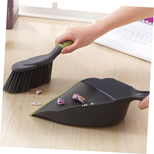 Gogogmee 1 Set Desktop Sweeping Set Screen Keyboard Mini Clean Keyboard Small Desk Broom Mini Cleaning Tool Household Cleaner Broom with Mini Brush Desktop Sweep Broom Whisk Pan Abs