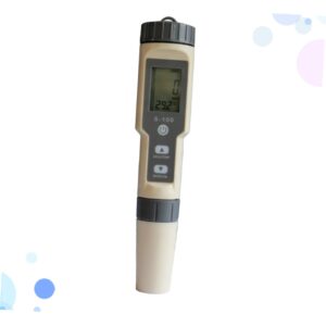 HOMOCONO Automatic Hydrometer Water Quality Tester Salt Water Gravimeter Salt Meter Hydrometers Water Salimeter Temperature Tester Pen Light Grey