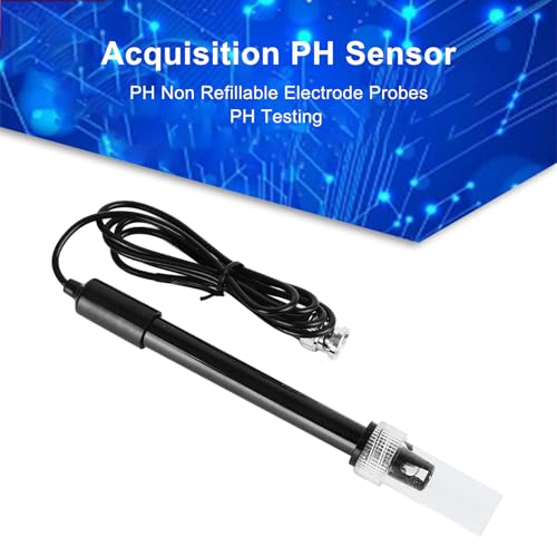 Ph Electrode Probe, ABS High Accuracy Ph Meter Non Rechargeable Ph Sensor for Aquarium Hydroponics Plant Pool Spa PH Monitor Controller Tester Meter