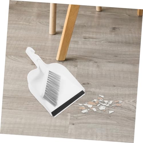 COOLHIYA 1 Set Mini Table Broom Whisk Broom Small Detail Brush Keyboard Dust Brush Broom and Dustpan Cleaning Broom Dustpan Keyboard Dust Remover Multi-Function Whisk Broom Plastic White