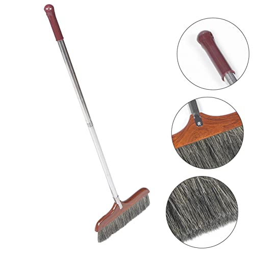 Healeved Splicing Wooden Broom Floor Broom Detachable Broom Telescoping Broom Lobby Broom Long Broom Pet Hair Remover Broom Housekeeping Broom Cleaning Broom Rv Broom Stainless Steel Coffee