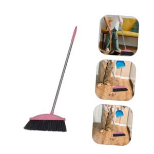 CONGARTENO Stainless Steel Plastic Home Broom Ceiling Blinds Big Outdoor Broom Pan Pink