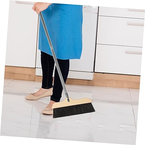 BUTIFULSIC Sweep Floor Brush Floor Sweeping Broom Long Handle Handled Broom Home Broom Garbage Sweeping Tool Garbage Wiper Floor Sweeper Office Garbage Cleaner Floor Wiper Stainless Steel Rod