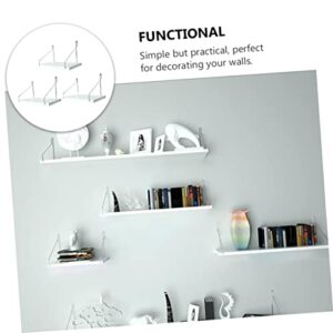 HOLIDYOYO 3pcs Shelf DIY Floating Wall Storage Mounted Shelves for Storage Hanging Holder Hanging Wall Plants Bookshelves Wall Mounted Home Decor Wall Mount Shelves Storage Rack Board White