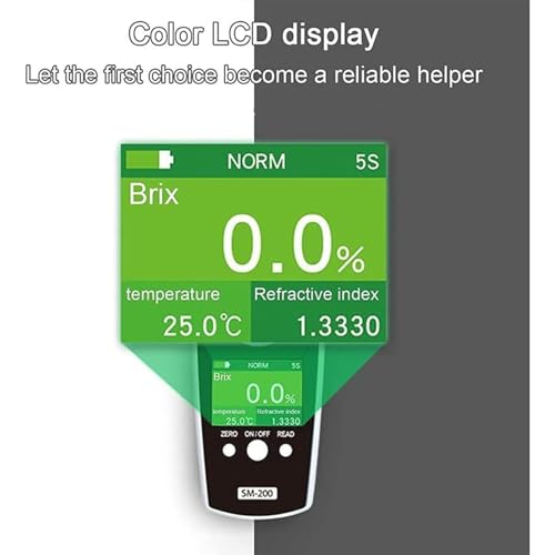 LHQYA Handheld Sugar Content Refractometer, 0-58% Portable Digital Refractometer with Display Screen, Accuracy ± 0.2%/3 Seconds Fast Measurement, for Beverages