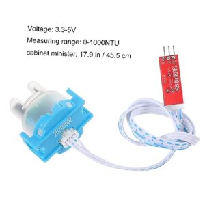 TOKIDNY Module Water Quality Detection 3.3-5v Turbidity Sensor Water Turbidity Sensor Industrial Turbidity Sensor Dishwasher Turbidity Sensor 3.3-5v Turbidity Value Detection Blue Plastic