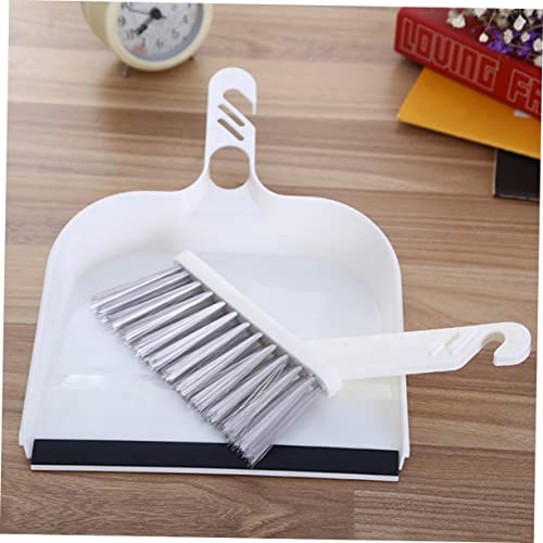 2 Sets Cleaning Brush Home Cleaning Accessory Kitchen Mini Pan Table Cleaning Tool Mini Hand Broom Shovel Brush Combination Mini Dustpan Household Cleaning Supplies Plastic White Healeved