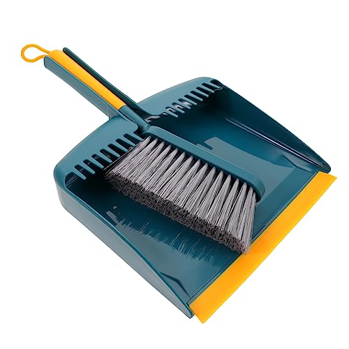 HOMOCONO 1 Set Kitchen Broom Animal Waste Broom Household Cleaning Brushes Small Broom Fireplace Broom Dustpan Countertop Broom Brush Combination Short Handle Broom Cleaning Broom Green Pp