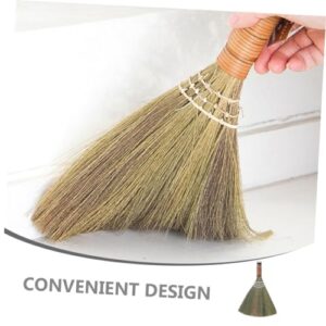 VILLFUL Straw Broom Cleaning Brush Cleaning Brooms Desktop Cleaning Broom Hand-Made Broom Hand Broom Household Brooms Manual Broom Household Dust Brush Broom for Office Table Desktop Broom