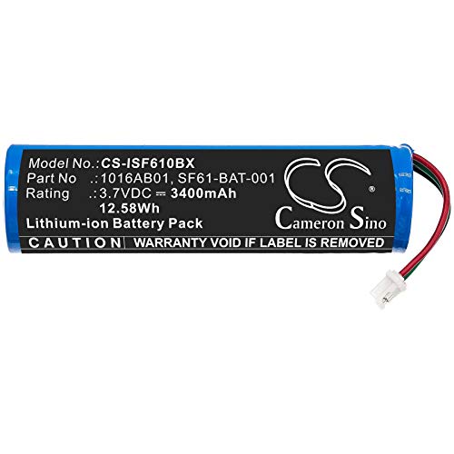 CS Replacement Battery for Intermec SF61, SF61b 1016AB01, 5711783259886, 8507600090, SF61-BAT-001 3400mAh / 12.58Wh Barcode Scanner