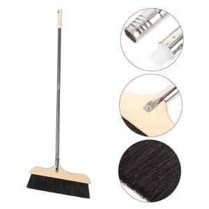 Healeved Sweep Floor Brush Push Broom Dust Broom Garbage Sweeping Tool Long Handle Cleaning Broom Home Broom House Cleaning Tool Floor Cleaning Tool Bristle Broom Floor Wiper Horsetail Hair