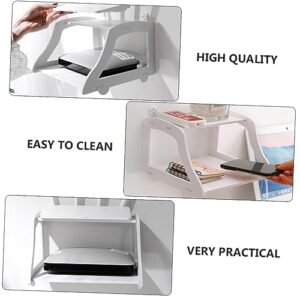 ABOOFAN 1pc Router Storage Rack Router Holder Router Wall Holder Set-top-box Rack Mini Router Wall-mounted Rack Double-layer Storage Holder Router Storage Mount Shelf Plastic White