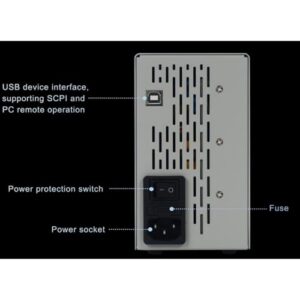 DC Power Supply 60V, Programmable Low Noise Fanless 5A 1CH 2.8in LCD USB with Overvoltage and Overcurrent Curve Monitoring for Bench (US Plug)