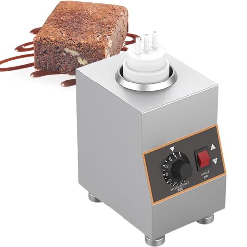 HYTRDJKDF Electric Sauce Warmer, 1/2/3/4 Grids Hot Fudge Bottle Warmer, Jam Heat Preservation Machine, 86-185°F Adjustable(1Bottle)