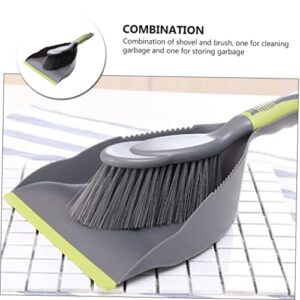 COLLBATH 1 Set Broom Cleaning Brush Kid Broom Computer Keyboard Shovel Dustpan with Handle Car Tabletop Dustpan Table Cleaning Brush Table Crumb Brush Crumb Cleaner Desktop Whisk Pp Green