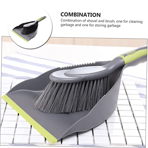 COOLHIYA 1 Set Broom Cleaning Brush Handle Computer Broom Mini Broom Dustpan Car Air Outlet Pet Brush Desktop Broom Mini Dustpan and Broom Duster Keyboard Pet Dustpan Green