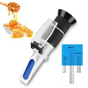 ardkop honey sugar content tester, 1x 3 in 1 58-90% professional honey sweetness brix refractometer milk drink jam measure test baume degree meter for healthy diet