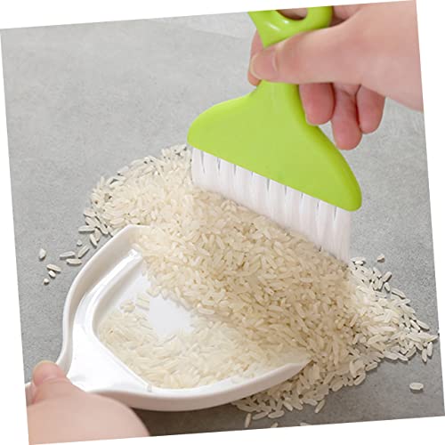 Healeved 2 Sets Household Supplies Broom Hand Kid Broom Cleaning Brush Tent Broom Cleaning Tools Dust Broom Mini Broom Cleaning Broom Keyboard Broom Dustpan Cleaning Dustpan