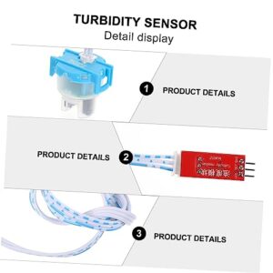 TOKIDNY Module Water Quality Detection 3.3-5v Turbidity Sensor Water Turbidity Sensor Industrial Turbidity Sensor Dishwasher Turbidity Sensor 3.3-5v Turbidity Value Detection Blue Plastic